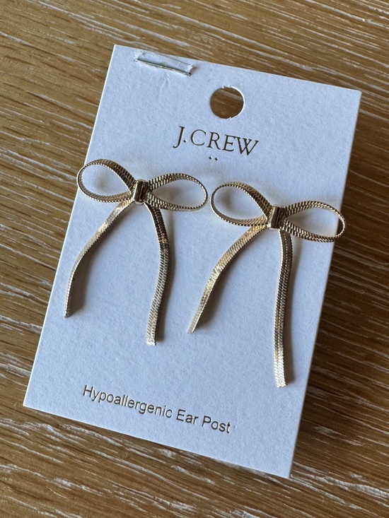 J. Crew Factory Jewelry - NWT! J. CREW FACTORY Metallic Bow Earrings, Gold